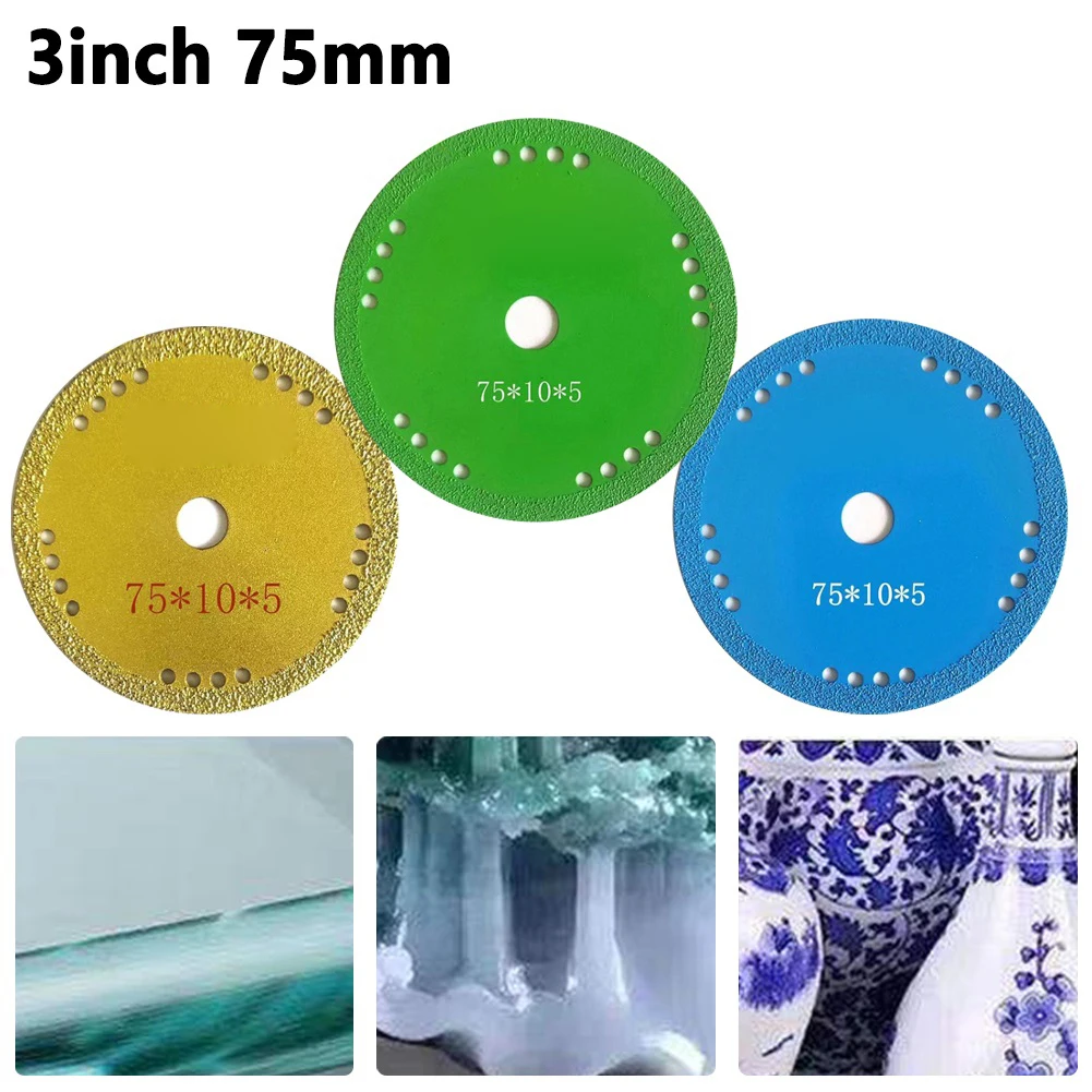 3Pcs Cutting Disc Saw Blade 75*10mm For Glass Jade Crystal Wine Bottles Metal Cutting Angle Grinder Power Tools Accessories
3Pcs Cutting Disc Saw Blade 75*10mm For Glass Jade Crystal Wine Bottles Metal Cutting Angle Grinder Power Tools Accessories