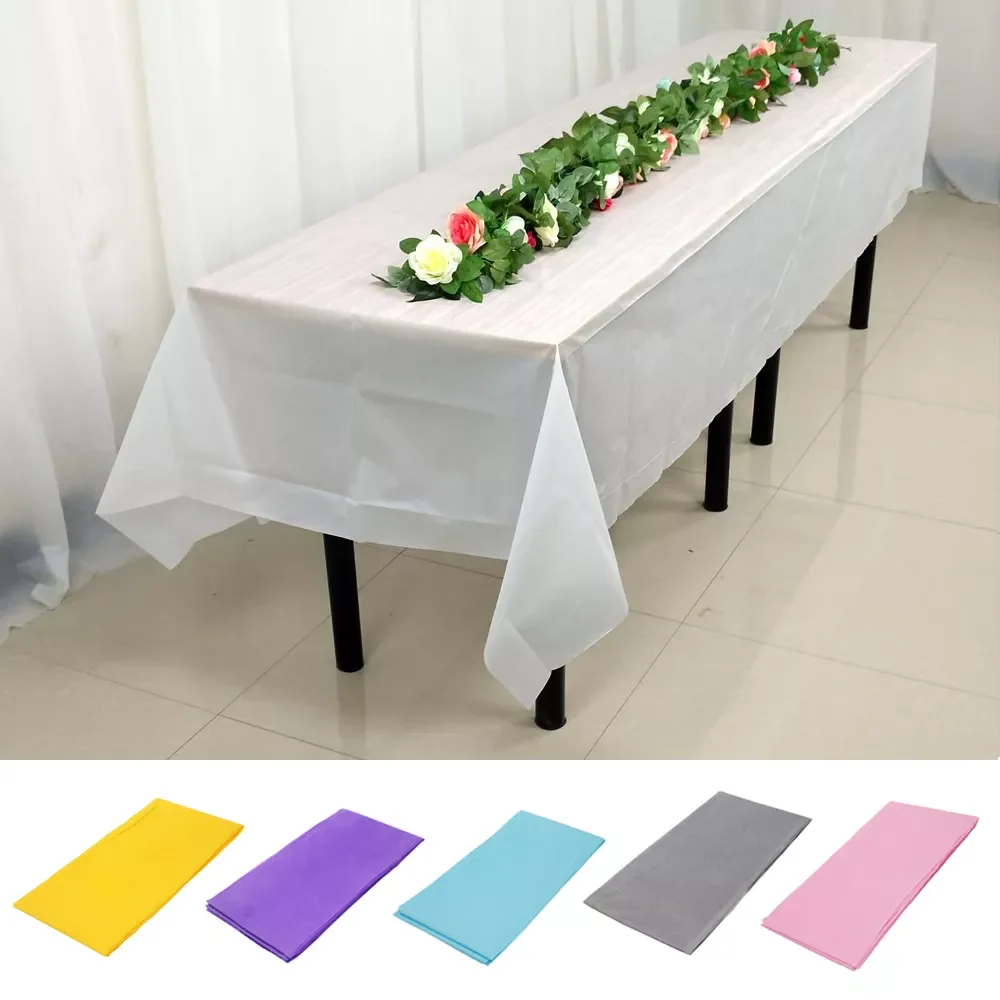 137x274cm Plastic Disposable Tablecloth Solid Wedding Birthday Party White Pink Table Cover Hotel Banquet Rectangular Desk Cloth
137x274cm Plastic Disposable Tablecloth Solid Wedding Birthday Party White Pink Table Cover Hotel Banquet Rectangular Desk Cloth