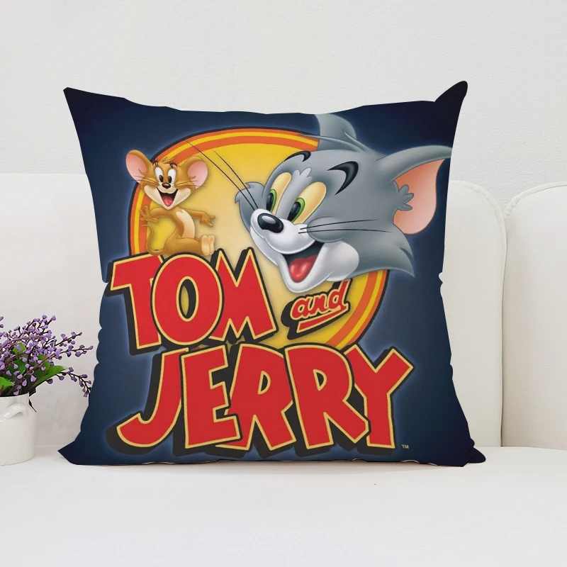 

Tom Cushion Cover 45x45 Jerry Cushions Covers Throw Pillows Car Decoration Decorative Pillowcases 50x50 Pilow Cases Pillow