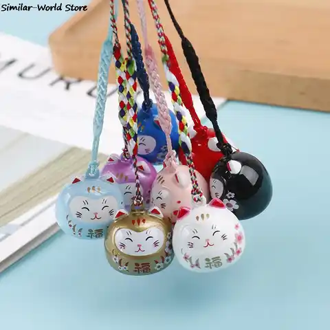 Бюхейн з мультфільмом японської щасливої ​​кішки, дрібнички модної моделі, дрібнички, аксесуар для автомобіля для телефону, підвіска на сумці, удача ..