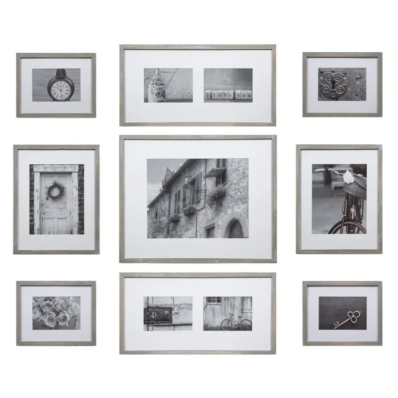 

Gallery 24.5" x 5.25" Gray Gallery Wall Frame 9 Count