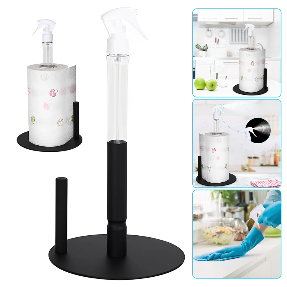 Stainless Steel Kitchen Paper Towel Holder with Spray Bottle Kitchen Roll Holder Stand with Non-Slip Base for Kitchen Bathroom
Stainless Steel Kitchen Paper Towel Holder with Spray Bottle Kitchen Roll Holder Stand with Non-Slip Base for Kitchen Bathroom