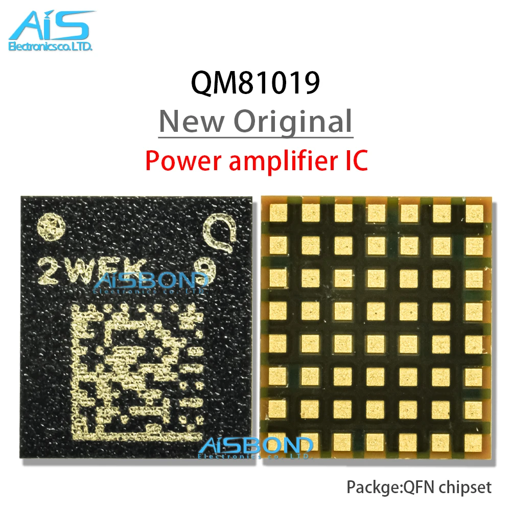 2Pcs/Lot New original QM81019 81019 QM81019E4.0.1TR7X Power Amplifier IC For iPhone XS Max XsMax XR U_ET2_K PA Chip
2Pcs/Lot New original QM81019 81019 QM81019E4.0.1TR7X Power Amplifier IC For iPhone XS Max XsMax XR U_ET2_K PA Chip