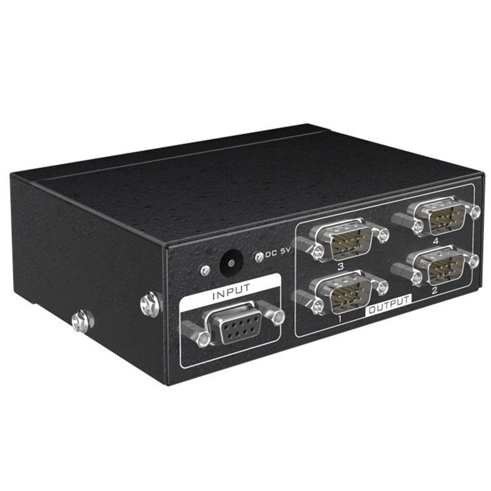 MT-RS104 Active Serial RS232 Splitter 1 to 4 RS232 Bi-Direction Switcher Splitter 4 to 1 with Power Adapter-US Plug
MT-RS104 Active Serial RS232 Splitter 1 to 4 RS232 Bi-Direction Switcher Splitter 4 to 1 with Power Adapter-US Plug