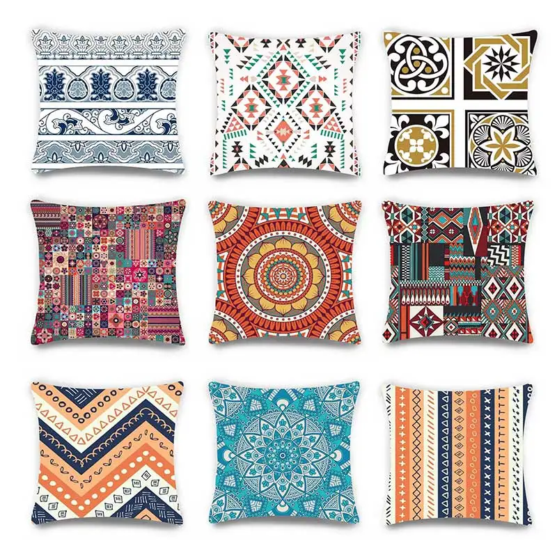 Pillow Cover Colorful Ethnic Style Cushion Bohemian Square Pillowcase Living Room Sofa Home Decoration 45*45
Pillow Cover Colorful Ethnic Style Cushion Bohemian Square Pillowcase Living Room Sofa Home Decoration 45*45