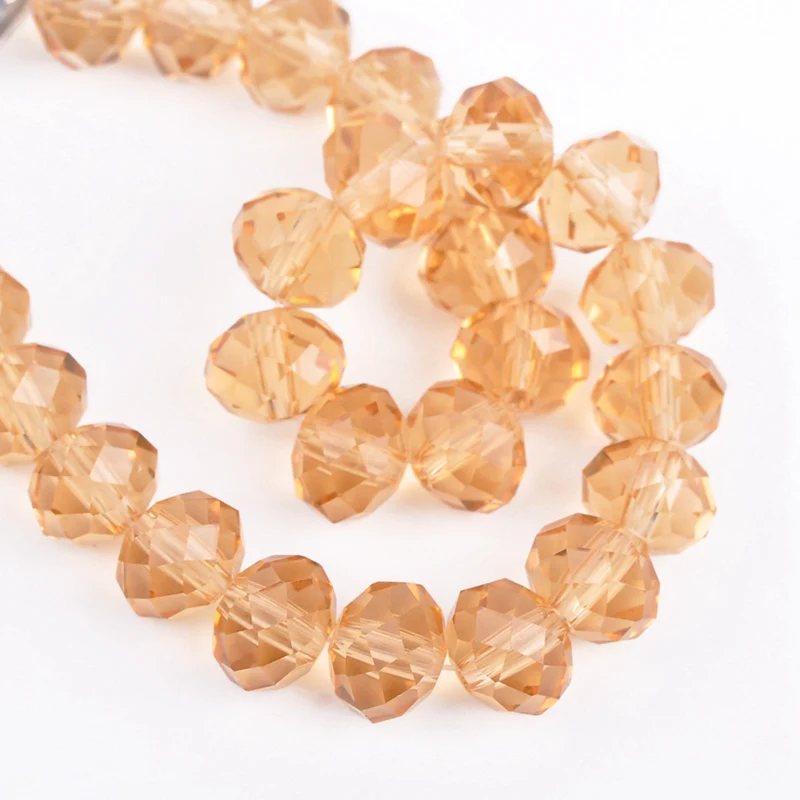 Rondelle Faceted Czech Crystal Glass Champagne Color 3mm 4mm 6mm 8mm 10/12/14/16 18mm Loose Spacer Beads for Jewelry Making DIY
Rondelle Faceted Czech Crystal Glass Champagne Color 3mm 4mm 6mm 8mm 10/12/14/16 18mm Loose Spacer Beads for Jewelry Making DIY