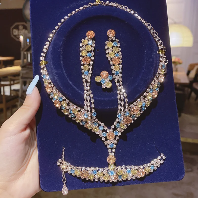 ANGLANG Luxury Gemstone Jewelry Sets AAA Zircon Silver Dangle Earrrings Necklace Ring Sets for Women Bridal Wedding Party Gift
ANGLANG Luxury Gemstone Jewelry Sets AAA Zircon Silver Dangle Earrrings Necklace Ring Sets for Women Bridal Wedding Party Gift