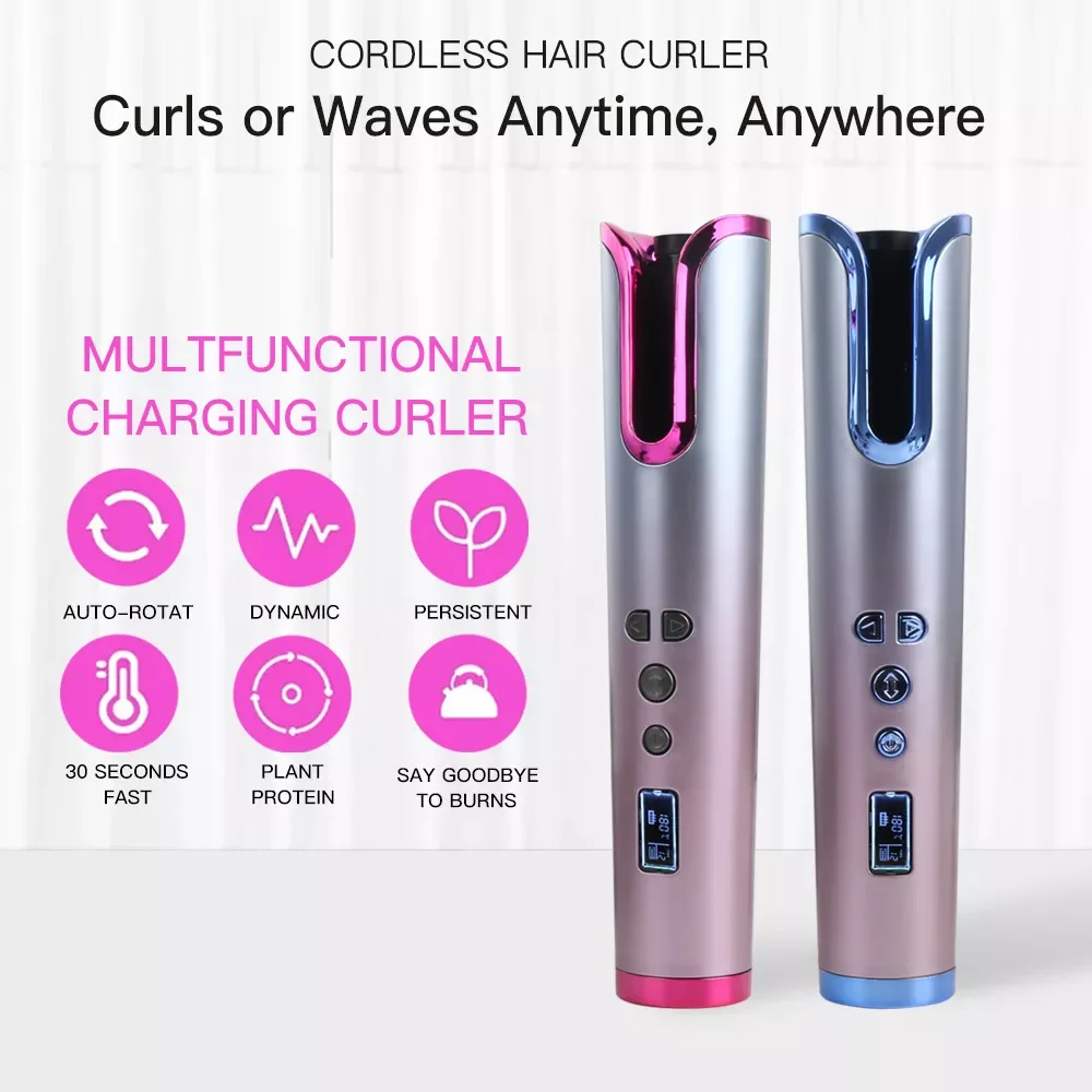 NEW IN Wireless Hair Curler Automatic Curling Iron Hair Waver Iron Curling Wand Air Curler Ceramic Hair Crimper Hair Styling Too
NEW IN Wireless Hair Curler Automatic Curling Iron Hair Waver Iron Curling Wand Air Curler Ceramic Hair Crimper Hair Styling Too