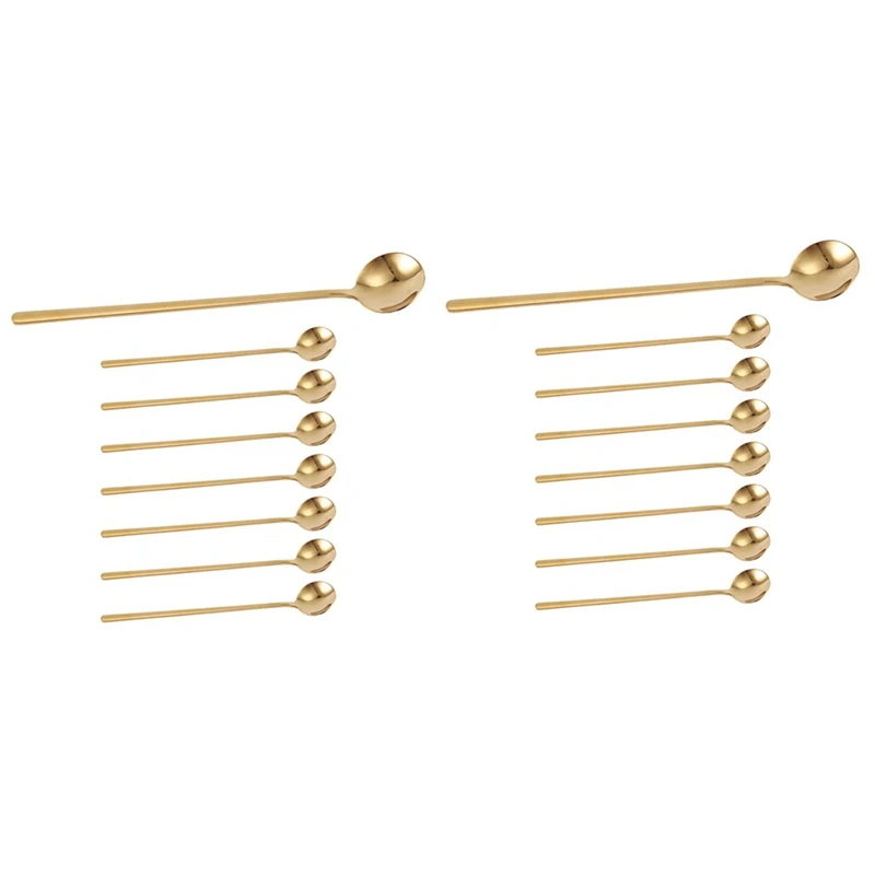 16PCS 6.7 Inches Coffee Spoons, Stirring Spoons, Tea Spoons Long Handle, Gold Teaspoons, Gold Spoons, Ice Tea Spoons
16PCS 6.7 Inches Coffee Spoons, Stirring Spoons, Tea Spoons Long Handle, Gold Teaspoons, Gold Spoons, Ice Tea Spoons