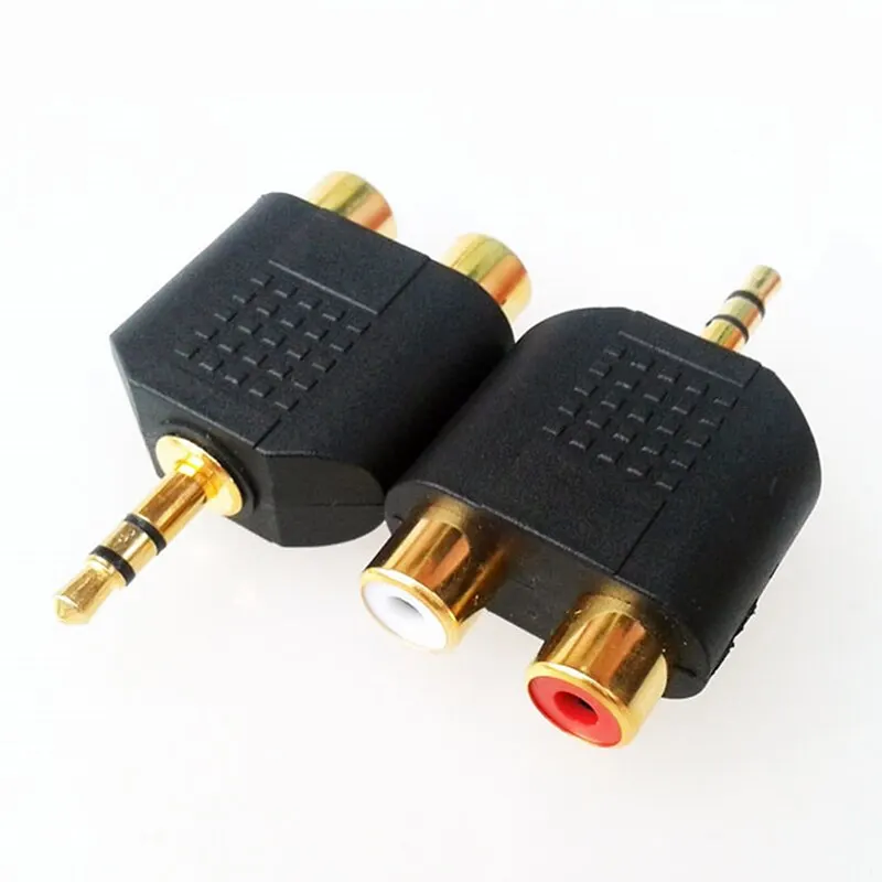 Stereo RCA Splitter Connector 3.5 mm Male to 2 RCA Female Audio Adapter for Computer Speaker Earphone Headphone
Stereo RCA Splitter Connector 3.5 mm Male to 2 RCA Female Audio Adapter for Computer Speaker Earphone Headphone