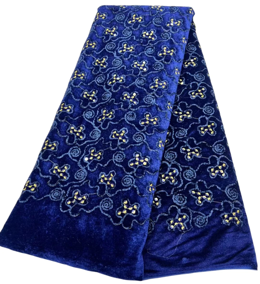 

Фланелевая ткань YQOINFKS, 5 ярдов, бархатное кружево с искусственными драгоценными камнями, женское свадебное бархатное платье, текстиль, женская одежда