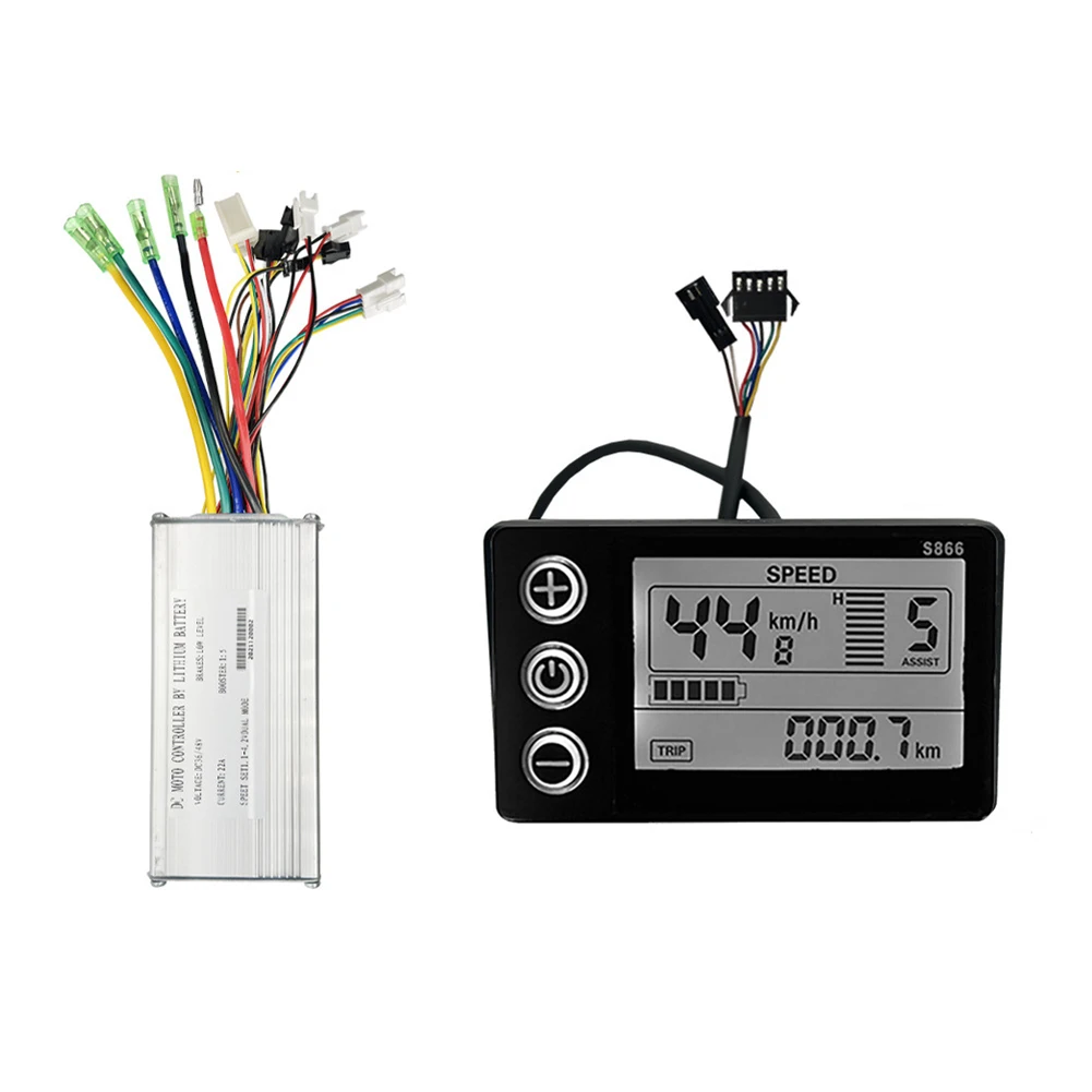 36-48V 500W Electric Scooter E-Bike 22A Controller + LCD S866 Display Panel Kit Electric Bicycle Controller Parts
36-48V 500W Electric Scooter E-Bike 22A Controller + LCD S866 Display Panel Kit Electric Bicycle Controller Parts