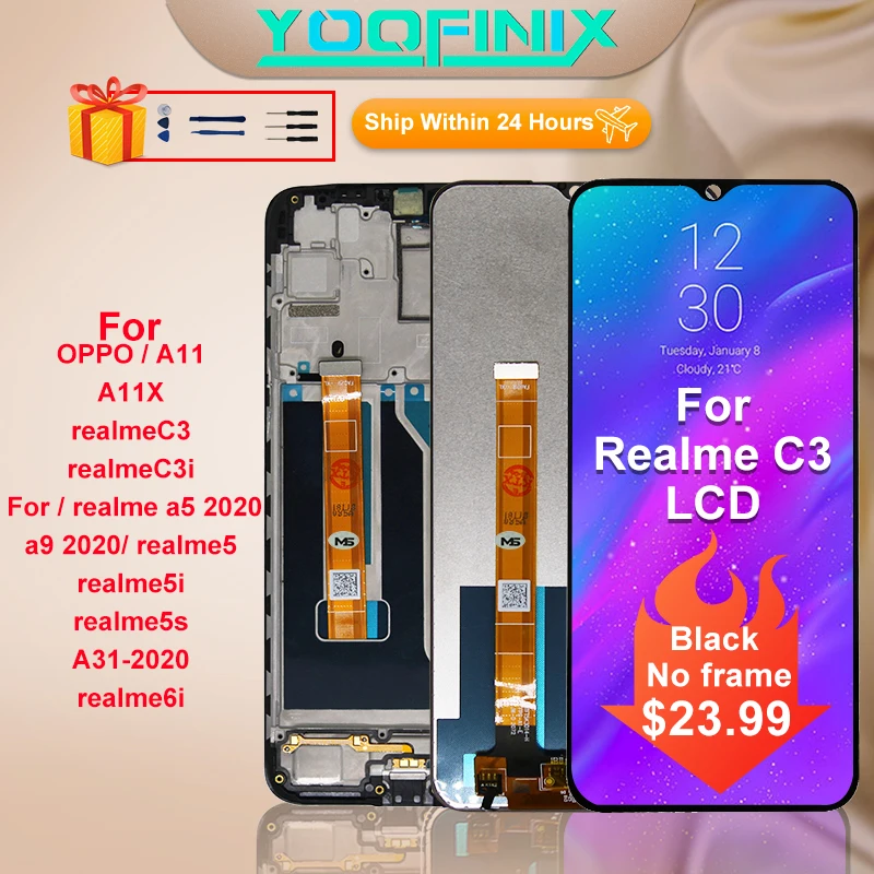 Original For OPPO Realme C3 Display A8 Touch Screen For Oppo A5 A9 2020 LCD A11 A11X Display Realme 5 6i A31 Digitizer Parts
Original For OPPO Realme C3 Display A8 Touch Screen For Oppo A5 A9 2020 LCD A11 A11X Display Realme 5 6i A31 Digitizer Parts
