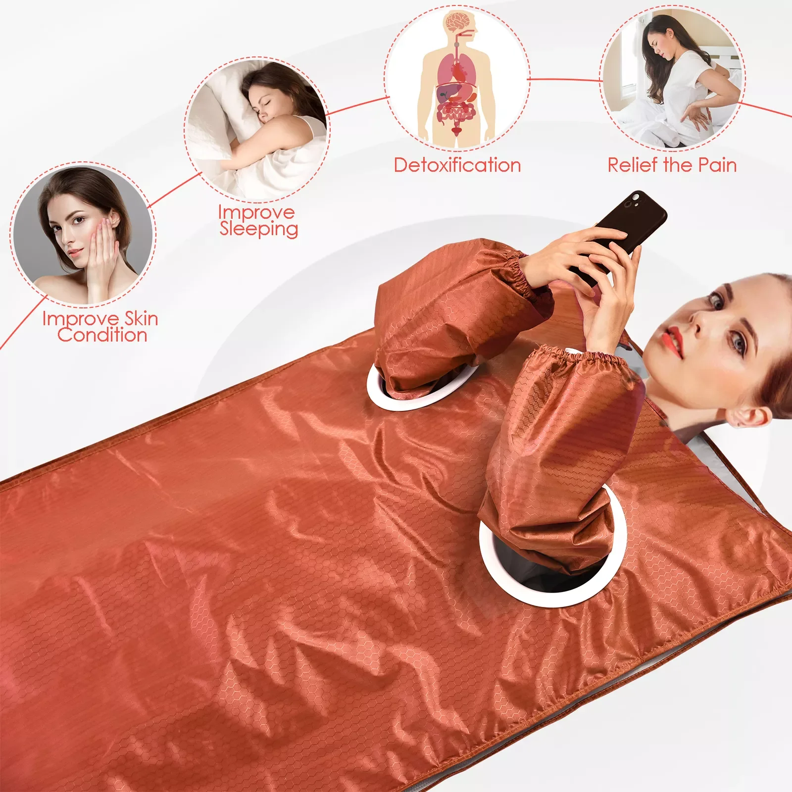 Upgraded Far-Infrared Sauna Blanket Stretchable Digital Thermal Sauna Blanket Body Shaper For Weight Loss Fitness Sauna Blanket
Upgraded Far-Infrared Sauna Blanket Stretchable Digital Thermal Sauna Blanket Body Shaper For Weight Loss Fitness Sauna Blanket