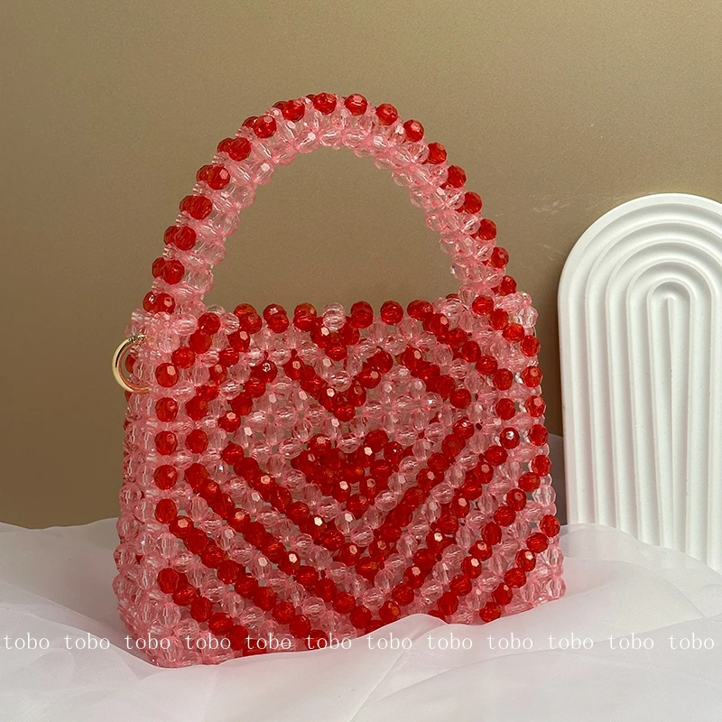Fashion Handmade Exquisite Shopping Beaded Totes Bags Female Pink Love Handbag for Women 2023 Party Dinner Valentine's Day
Fashion Handmade Exquisite Shopping Beaded Totes Bags Female Pink Love Handbag for Women 2023 Party Dinner Valentine's Day