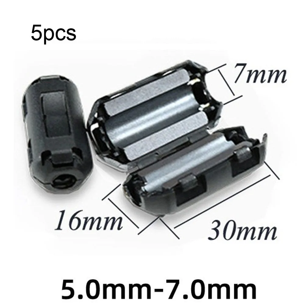 5pcs 3.5/5/7/9/13mm Toroidal Core Ferrite Bead Clip Choke EMI RFI Noise Filter Clip For Power Cord USB Antenna HDMI Audio Cable
5pcs 3.5/5/7/9/13mm Toroidal Core Ferrite Bead Clip Choke EMI RFI Noise Filter Clip For Power Cord USB Antenna HDMI Audio Cable