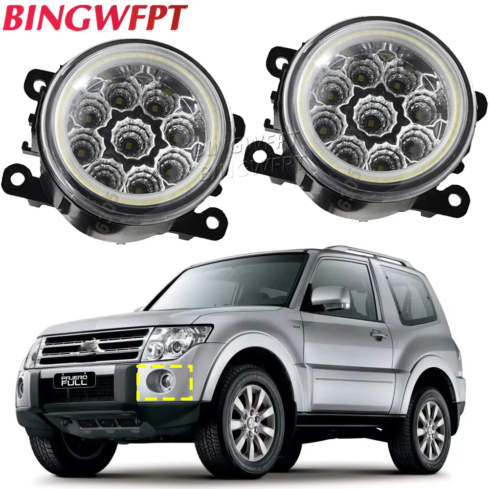 

2PCS Leds Chips LED Fog Light Lamp 12V H11 For Mitsubishi Outlander ASX Pajero Montero Sport 2008-2014 L200 Angel Eye Fog Lamps