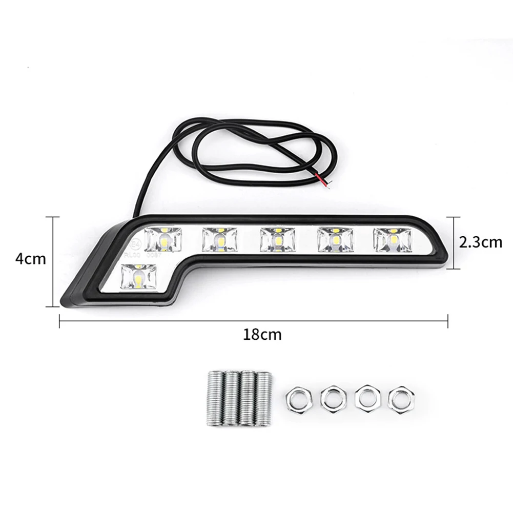12V Daytime Running Ligh 2pcs 6 LED ABS Plastics Car Driving Fog Front Grille LampL-Shaped Brand New High Quality
12V Daytime Running Ligh 2pcs 6 LED ABS Plastics Car Driving Fog Front Grille LampL-Shaped Brand New High Quality