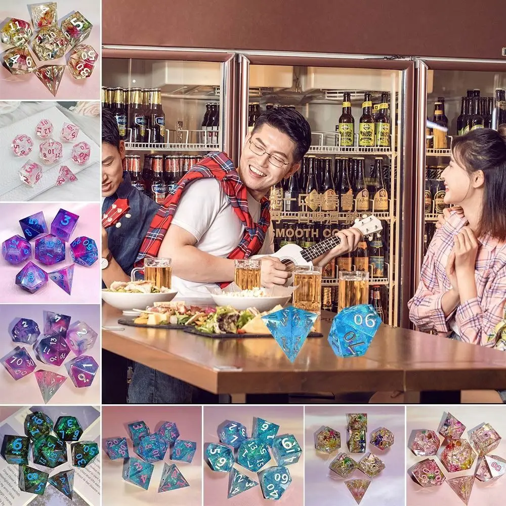 Подарочные игральные кости ручной работы, развлечения для TRPG DND
Подарочные игральные кости ручной работы, развлечения для TRPG DND