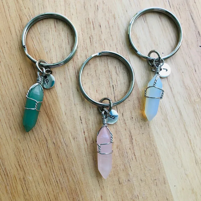 Raw Crystal Initial Key Healing Keychain Gemstone Holder Keyring Handbag Charm Bag Accessories
Raw Crystal Initial Key Healing Keychain Gemstone Holder Keyring Handbag Charm Bag Accessories