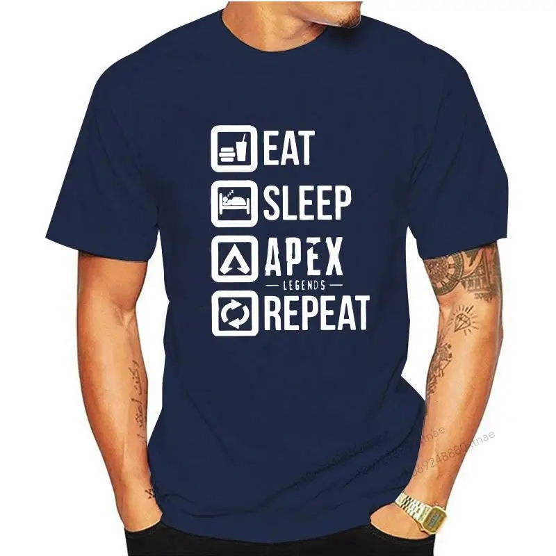 Summer NEW Cotton Short Sleeve Men T Shirt Eat Sleep Apex Legends Repeat T-Shirt Men Novelty Tee Shirt Crewneck Clothing Top Tee
Summer NEW Cotton Short Sleeve Men T Shirt Eat Sleep Apex Legends Repeat T-Shirt Men Novelty Tee Shirt Crewneck Clothing Top Tee