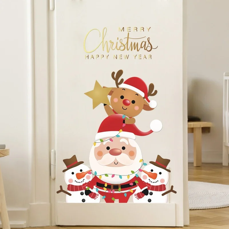 Santa Claus Elk Snowman Door Refrigerat Sticker Window Sticker Wall Oranments Merry Christmas Decor for Home Happy New Year
Santa Claus Elk Snowman Door Refrigerat Sticker Window Sticker Wall Oranments Merry Christmas Decor for Home Happy New Year