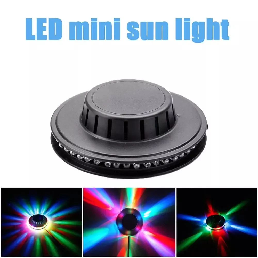 

8W 48 LEDs RGB Auto Color Changing Rotating Sunflower UFO LED Stage Light Bar Disco Dancing Party DJ Club Pub Music Lights