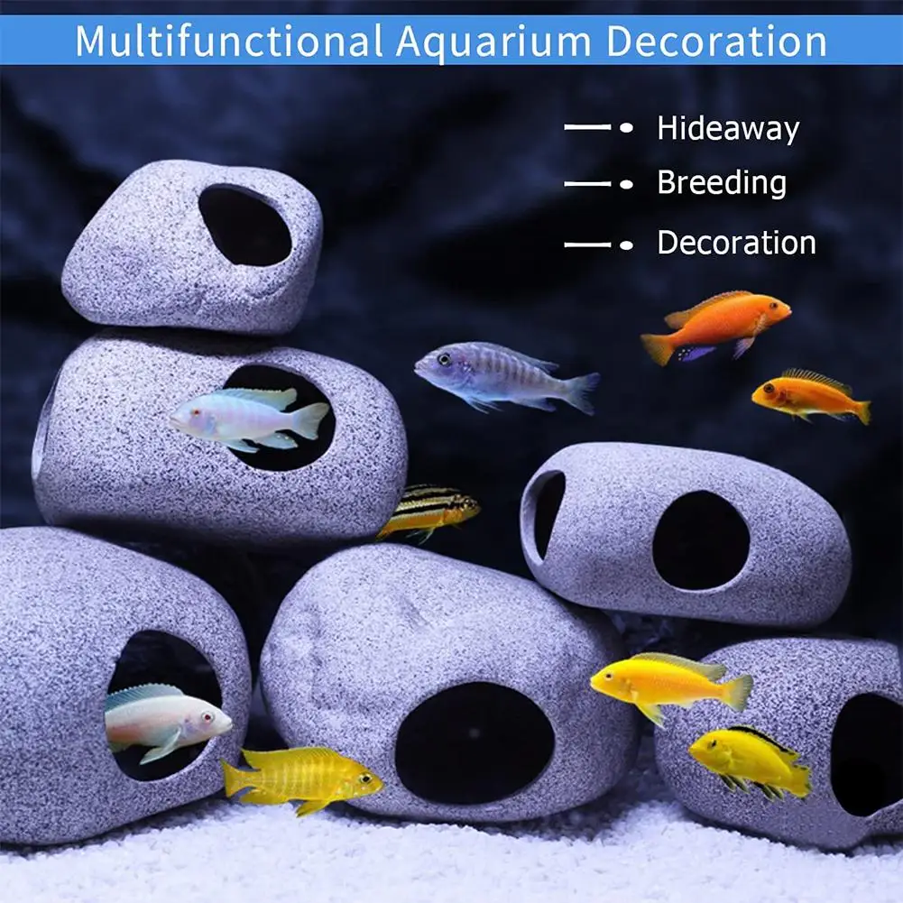 

Artificial Ornaments Cave Hideout For Fish Shrimp Breeding Spawning Aquarium Fish Tank Accessories