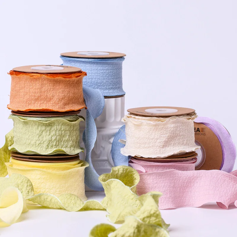 3.8cm Wavy Edge Pleated Pattern Ribbon Bow Hair Accessories Flowers Clothing Accessories Gift Box Packaging Fishtail Yarn Strip
3.8cm Wavy Edge Pleated Pattern Ribbon Bow Hair Accessories Flowers Clothing Accessories Gift Box Packaging Fishtail Yarn Strip