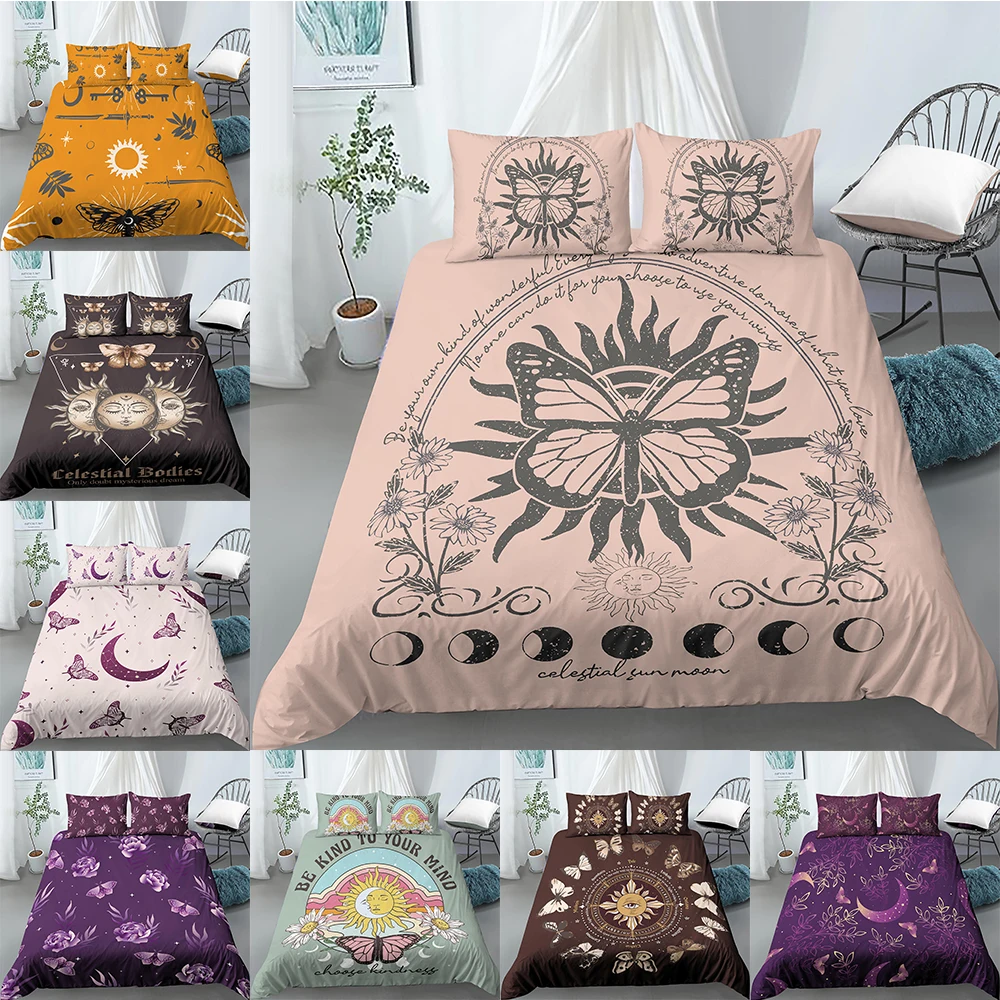 2/3 шт., Комплект постельного белья с принтом в виде бабочек 
2/3 шт., Комплект постельного белья с принтом в виде бабочек