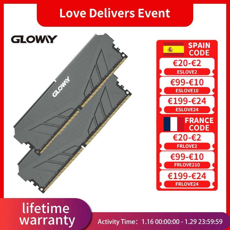 Gloway Memória Ram DDR4 3200mhz Dimm (16GBX2) (8GBX2) Desktop Heatsink 32GB Memory For Computador
Gloway Memória Ram DDR4 3200mhz Dimm (16GBX2) (8GBX2) Desktop Heatsink 32GB Memory For Computador