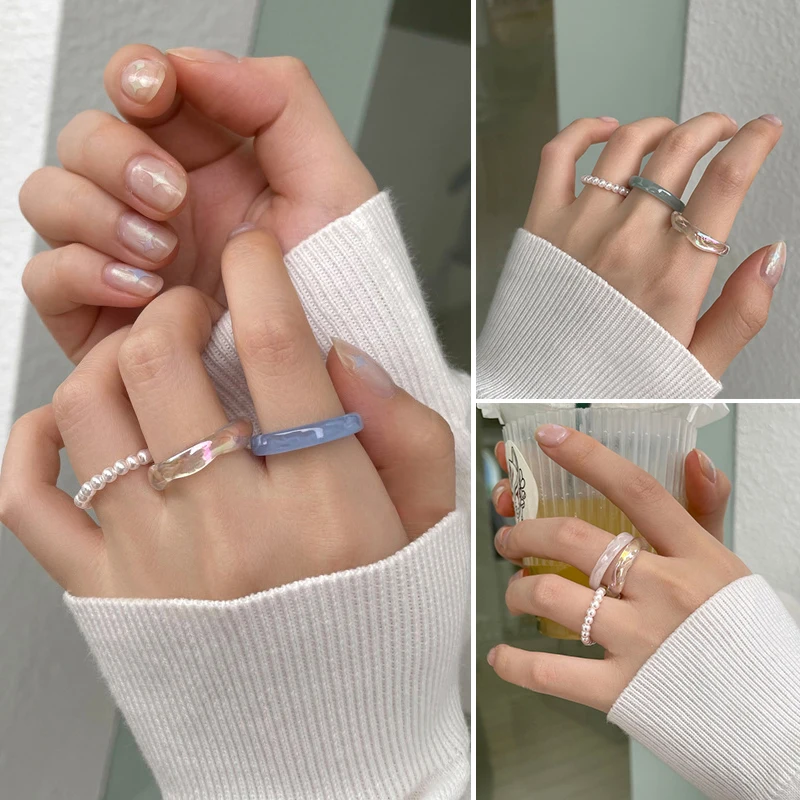2022 Acrylic Ring Set Elastic Ring Imitate Pearl Rings Finger Rings Korean Version Personality Resin Beaded 3pcs/set Colorful
2022 Acrylic Ring Set Elastic Ring Imitate Pearl Rings Finger Rings Korean Version Personality Resin Beaded 3pcs/set Colorful