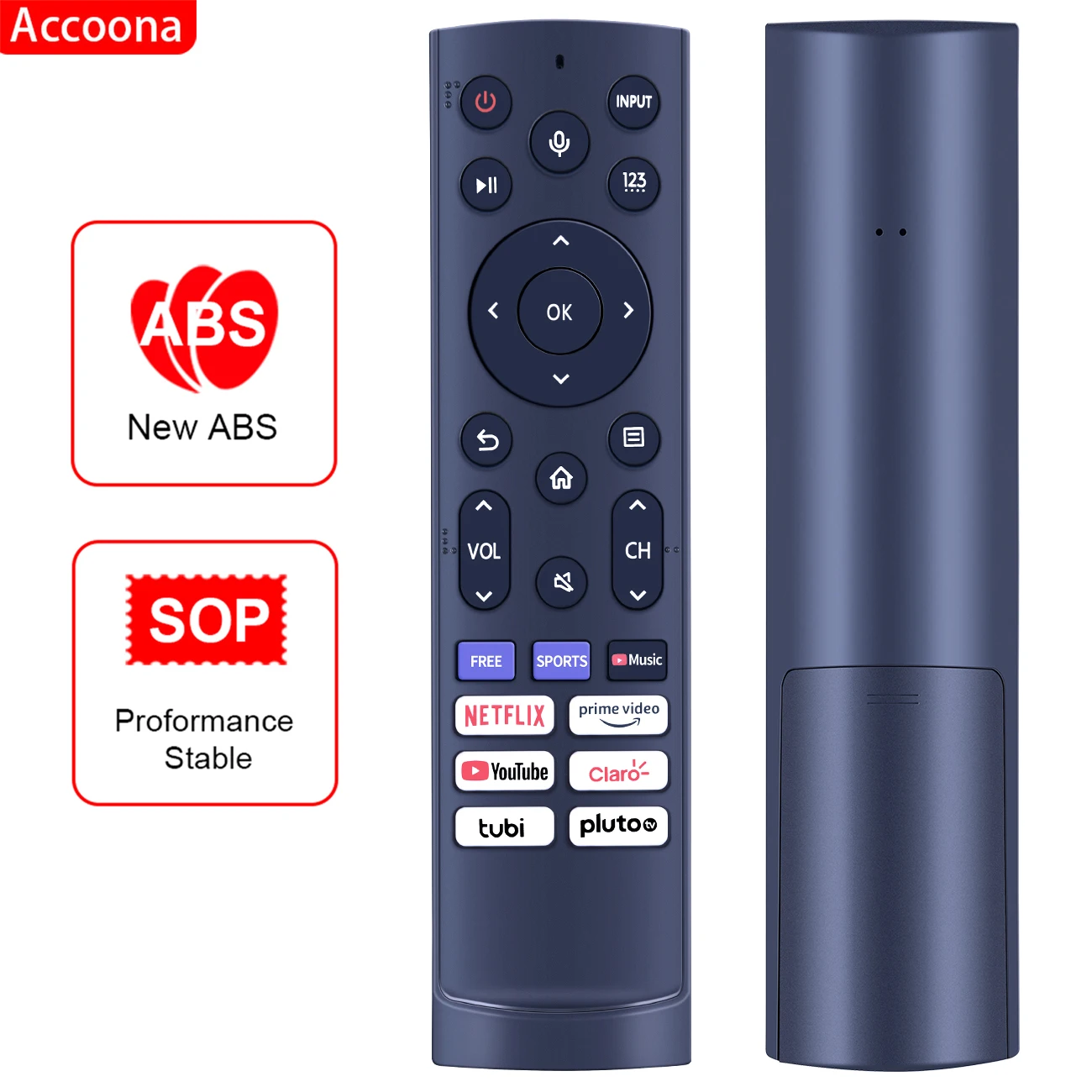 

ERF3D90H Replacement TV Remote Control for Hisense 4K Ultra HD Smart LED TV Television with Netflix Prime Video and YouTube