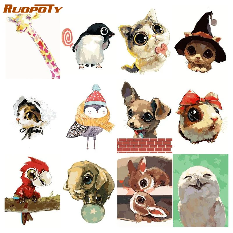 RUOPOTY 60x75cm Frame Painting By Numbers Animal Wall Art Oil Paint Kit HandPainted DIY Gift On Canvas Modern Home Decor Photo
RUOPOTY 60x75cm Frame Painting By Numbers Animal Wall Art Oil Paint Kit HandPainted DIY Gift On Canvas Modern Home Decor Photo