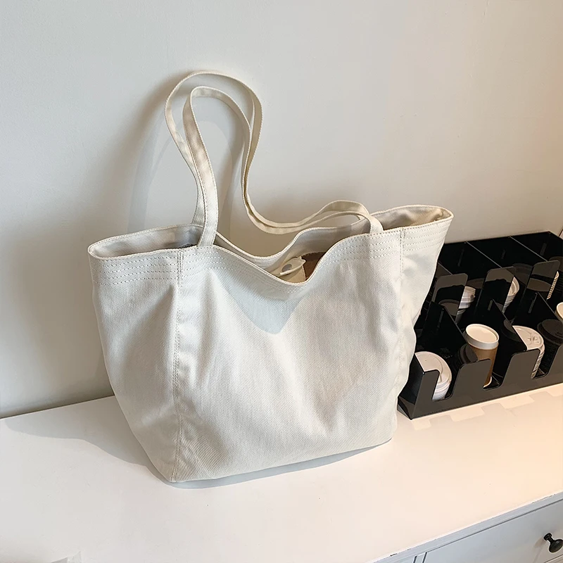 Women Casual Canvas Shoulder Bags High Capacity Female Cloth Shopper Bag Lady Fashion Simple Solid Color Handbag Tote For Girls
Women Casual Canvas Shoulder Bags High Capacity Female Cloth Shopper Bag Lady Fashion Simple Solid Color Handbag Tote For Girls
