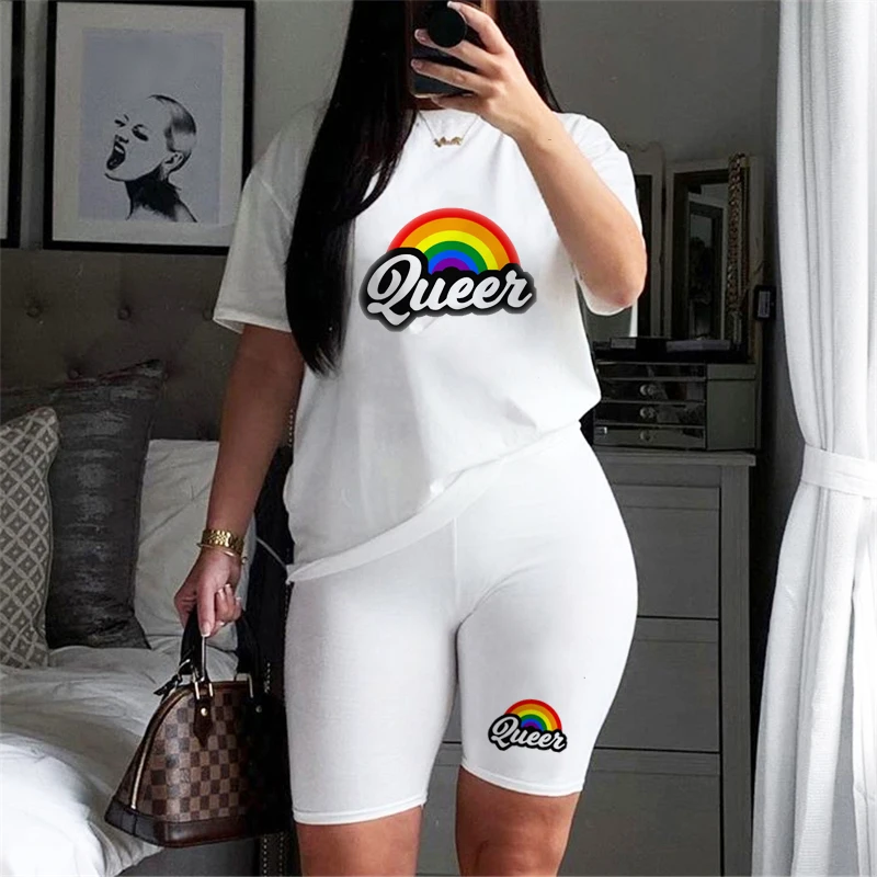 Fashion Suit Shorts with T-Shirt for Women and Top Loose Oversize Summer Two Piece Set Ladies Classic Tracksuit Casual
Fashion Suit Shorts with T-Shirt for Women and Top Loose Oversize Summer Two Piece Set Ladies Classic Tracksuit Casual