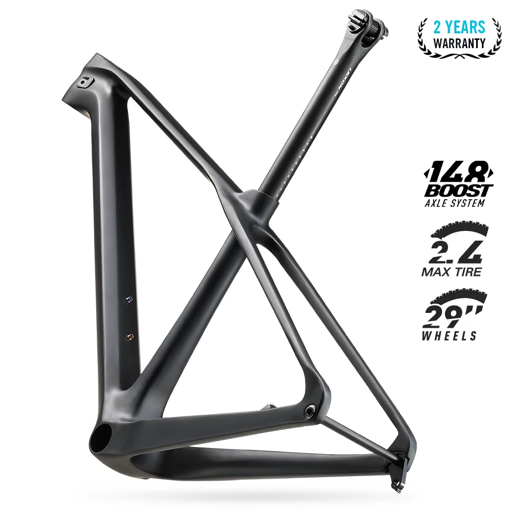 Lexon 29er Full Carbon Frame UD Matte Bicycle Frame Boost 148*12MM MTB Hardtail Carbon Frameset 15/16/19inch Mountain Bike frame
Lexon 29er Full Carbon Frame UD Matte Bicycle Frame Boost 148*12MM MTB Hardtail Carbon Frameset 15/16/19inch Mountain Bike frame