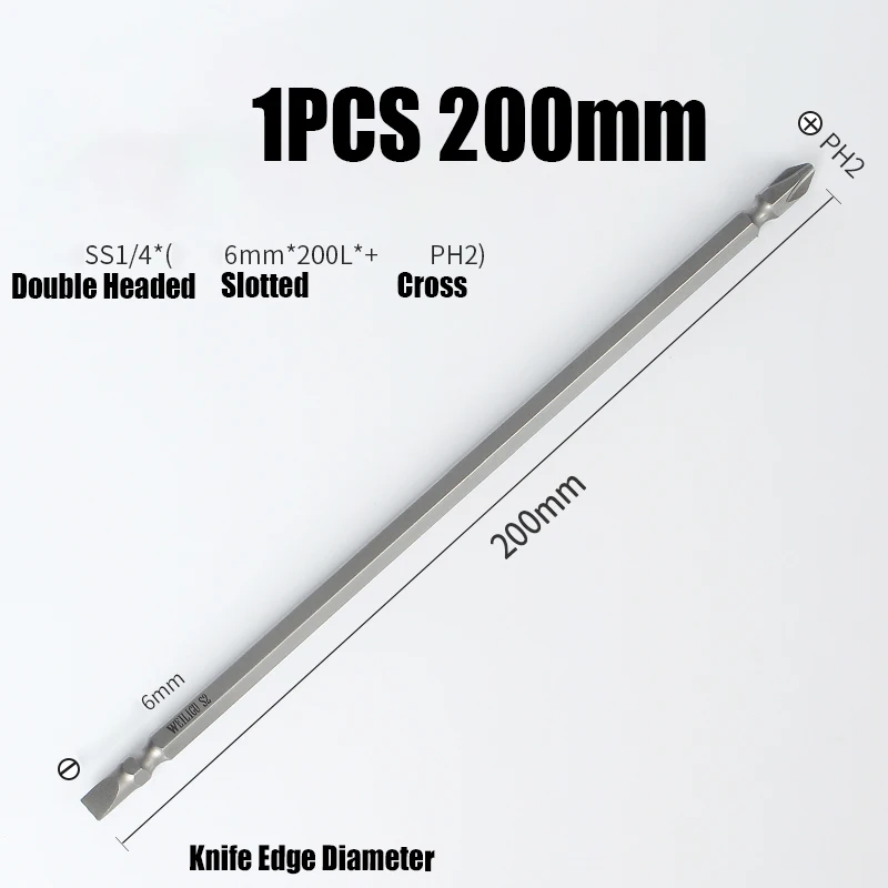 Двусторонняя электрическая отвертка 50 мм-200 мм с магнитным шлицем, 6 мм, крестовая PH2, ударная электрическая отвертка с двойной головкой и пакетной головкой
Двусторонняя электрическая отвертка 50 мм-200 мм с магнитным шлицем, 6 мм, крестовая PH2, ударная электрическая отвертка с двойной головкой и пакетной головкой