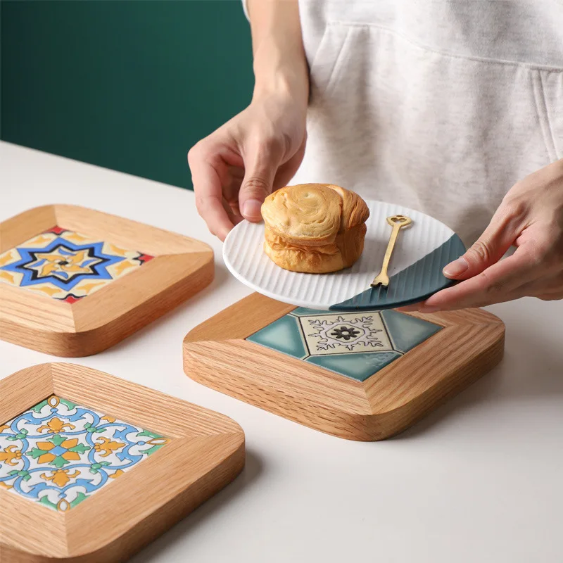 Creative Solid Wood Insulation Pad Tiles Trivet Pot Mats For Hot Dishes Pans Natural Wooden Trivet Frame Country Style
Creative Solid Wood Insulation Pad Tiles Trivet Pot Mats For Hot Dishes Pans Natural Wooden Trivet Frame Country Style