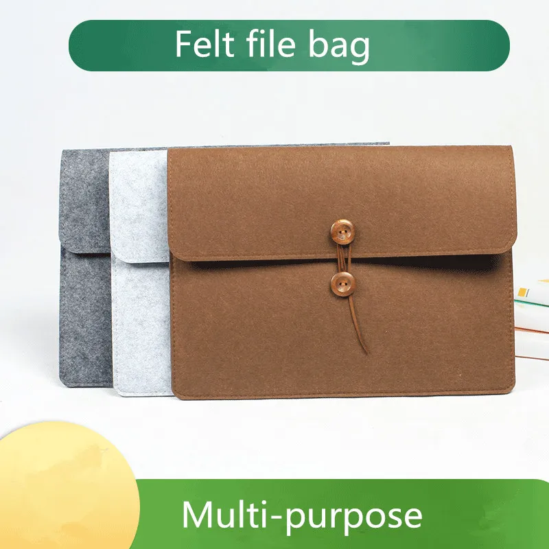 Simple Solid A4 Big Capacity Document Bag Business Briefcase File Folders Chemical Felt Filing Products Student Gifts 
Simple Solid A4 Big Capacity Document Bag Business Briefcase File Folders Chemical Felt Filing Products Student Gifts
