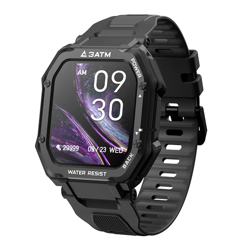 

C16 Smart Watch 1.69 Inch TFT 240X280 High-Definition Square Screen 3ATM Waterproof Bluetooth 5.0 Sports Watch Black