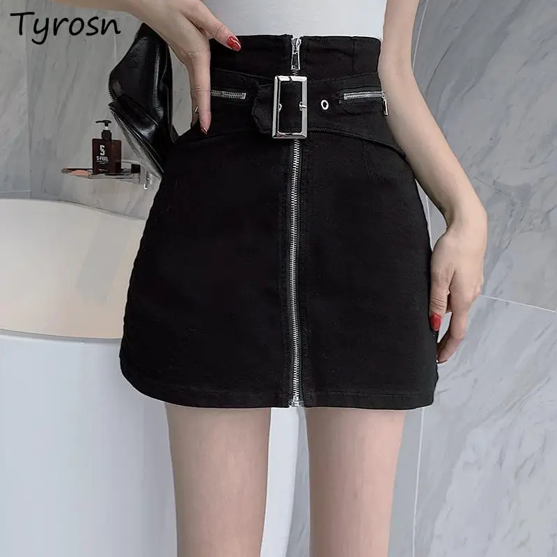 Denim Skirts Women Solid High Waist Zipper Design All-match Elegant Ulzzang Ladies Sexy Mini Basic Simple Chic Summer Faldas New
Denim Skirts Women Solid High Waist Zipper Design All-match Elegant Ulzzang Ladies Sexy Mini Basic Simple Chic Summer Faldas New