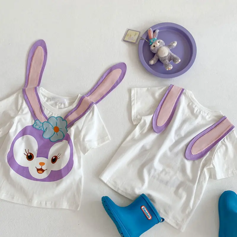 Summer Girl StellaLou Cartoon Rabbit T-shirt 2023 Girls Short Sleeve Crewneck Printed Clothing Kids Pure Cotton Cute T-shirt
Summer Girl StellaLou Cartoon Rabbit T-shirt 2023 Girls Short Sleeve Crewneck Printed Clothing Kids Pure Cotton Cute T-shirt