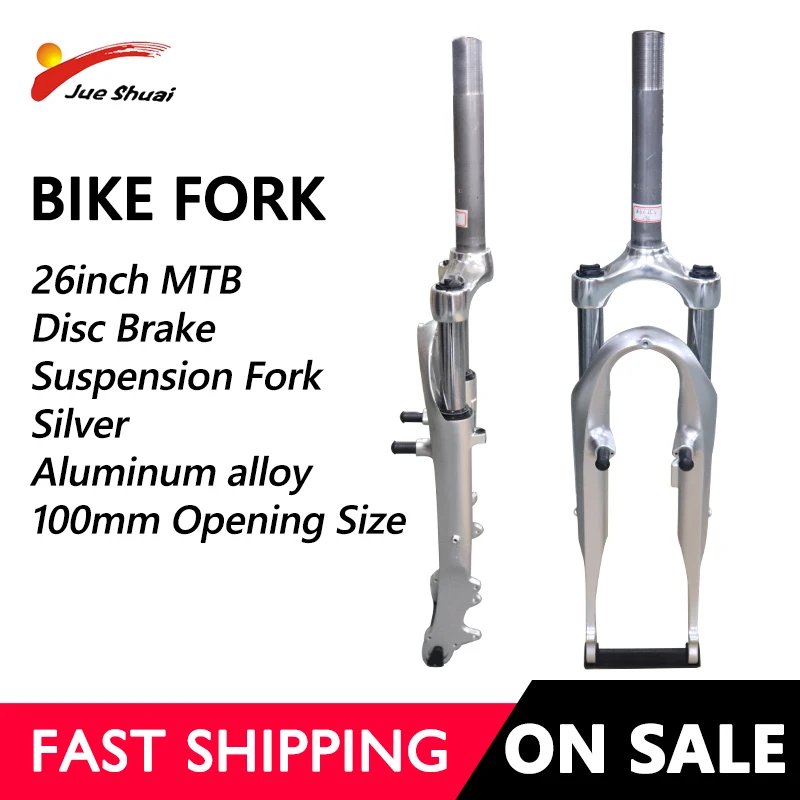 Mtb Mountain Bike Front Fork 26 Inch Silver Suspension Fork with Rebound Adjustment Disc Brake Bicycle QR 9*100mm Travel 100mm
Mtb Mountain Bike Front Fork 26 Inch Silver Suspension Fork with Rebound Adjustment Disc Brake Bicycle QR 9*100mm Travel 100mm