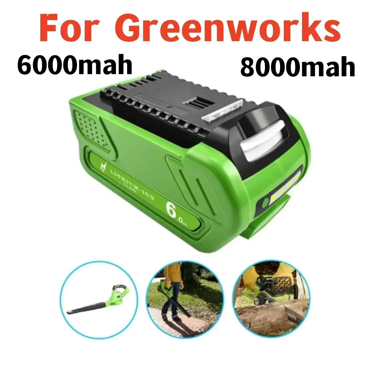 40 В 6 0/8 0 Ач аккумулятор для Greenworks 29462 29472 29282 G-MAX GMAX газонокосилка