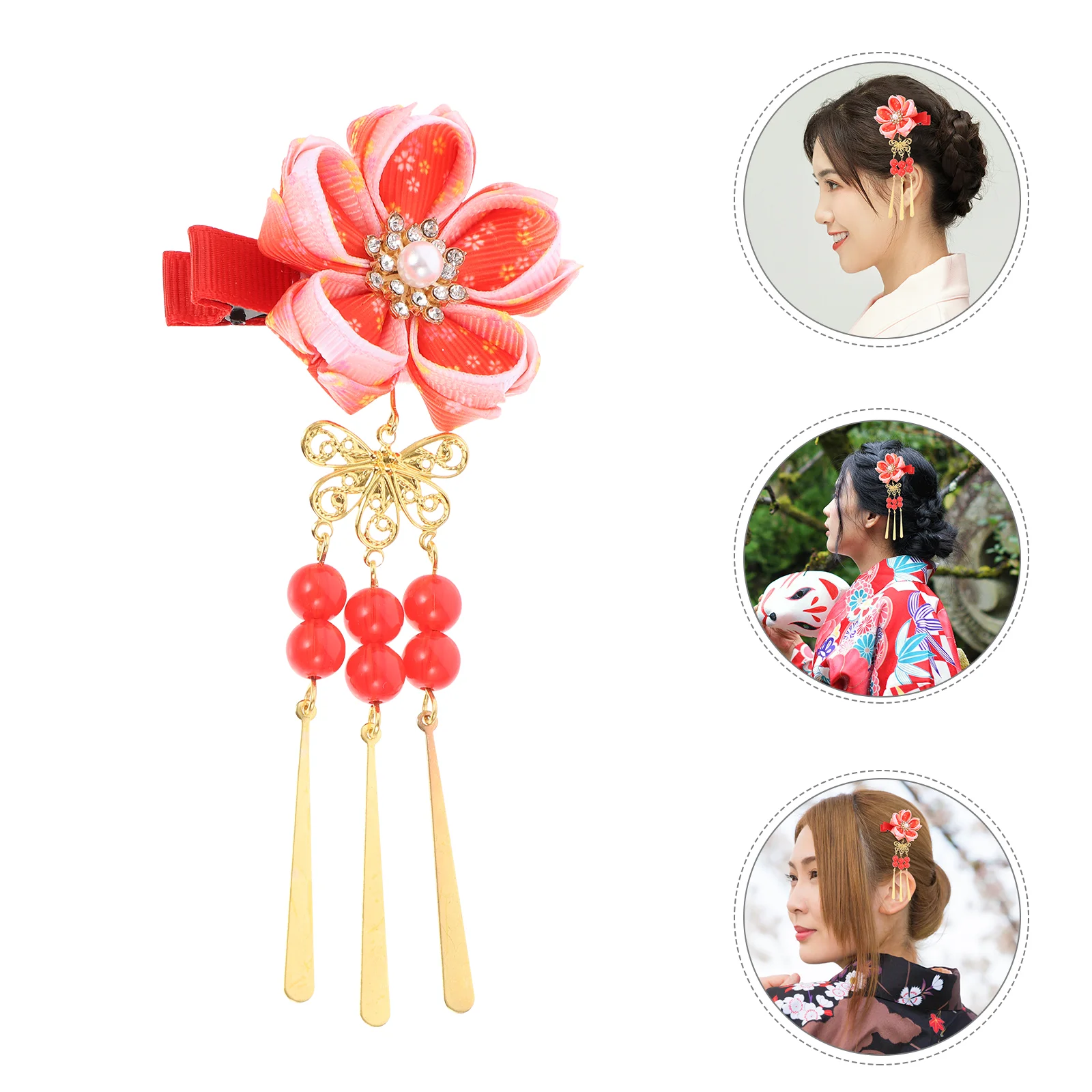 Hair Japanese Kimono Accessories Clip Flower Clips Tassel Pin Hairpin Stylebarrette Chinese Geisha Kanzashi Hanfu Red Decorative
Hair Japanese Kimono Accessories Clip Flower Clips Tassel Pin Hairpin Stylebarrette Chinese Geisha Kanzashi Hanfu Red Decorative