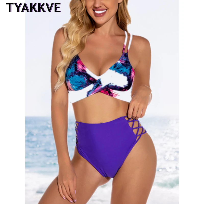 TYAKKVE Push Up Bikini High Waist Swimsuit Tie Dye Swimwear Women 2022 Lace Up Beachwear Cut Out Sexy Biquini Bathing Suit
TYAKKVE Push Up Bikini High Waist Swimsuit Tie Dye Swimwear Women 2022 Lace Up Beachwear Cut Out Sexy Biquini Bathing Suit