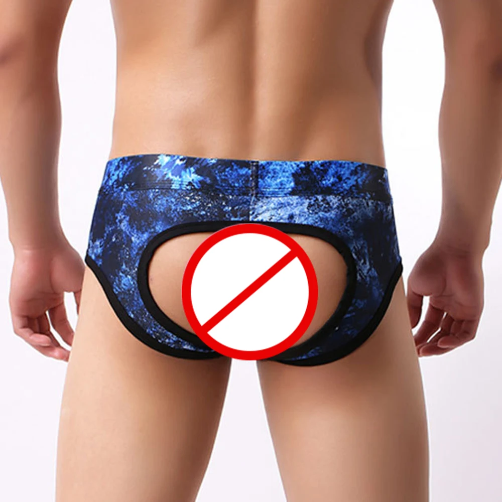 Mens Pouch Back Open briefs Fashion Printed Enhancing Underwear Male Shorts Sexy Low Waist Breathable Briefs Men's Underpants
Mens Pouch Back Open briefs Fashion Printed Enhancing Underwear Male Shorts Sexy Low Waist Breathable Briefs Men's Underpants