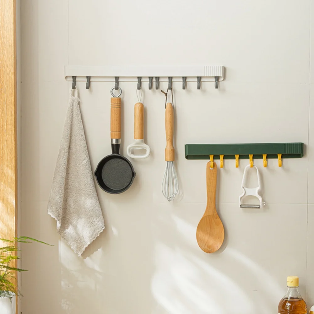 Bathroom Towel Hanging Rack with 6/10 Hooks Wall Mounted Clothes Bag Hanger Kitchen Cookware Storeage Shelf Adjustable for Home
Bathroom Towel Hanging Rack with 6/10 Hooks Wall Mounted Clothes Bag Hanger Kitchen Cookware Storeage Shelf Adjustable for Home