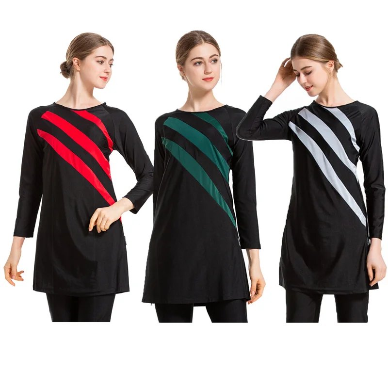 New 2022 Muslim Swimsuit Women Middle East Sunscreen Swimming Suit Girl Swimwear Black Three Pieces Tops Pants Hat
New 2022 Muslim Swimsuit Women Middle East Sunscreen Swimming Suit Girl Swimwear Black Three Pieces Tops Pants Hat